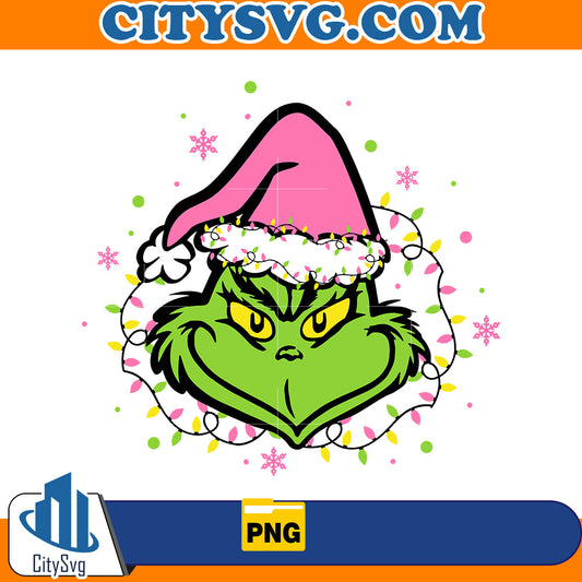 Pink Christmas Grinch Png CitySvg