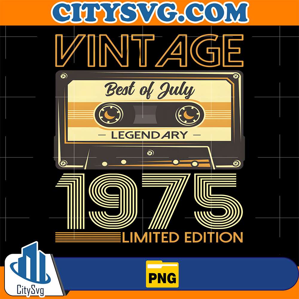 50th-Birthday-Man-July-1975-Vintage-Cassette-Png