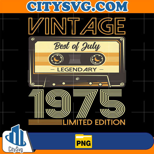 50th-Birthday-Man-July-1975-Vintage-Cassette-Png