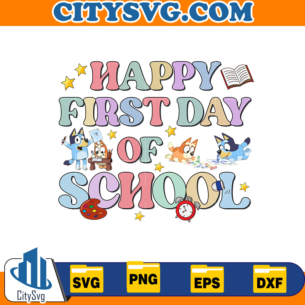 Happy first day of school svg