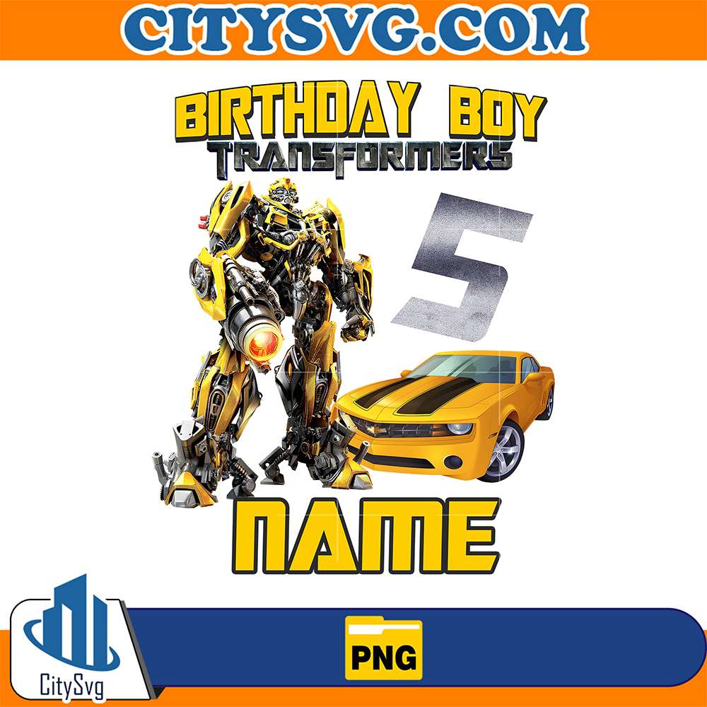 5th-Birthday-Boys-Transformers-Custom-Name-Png