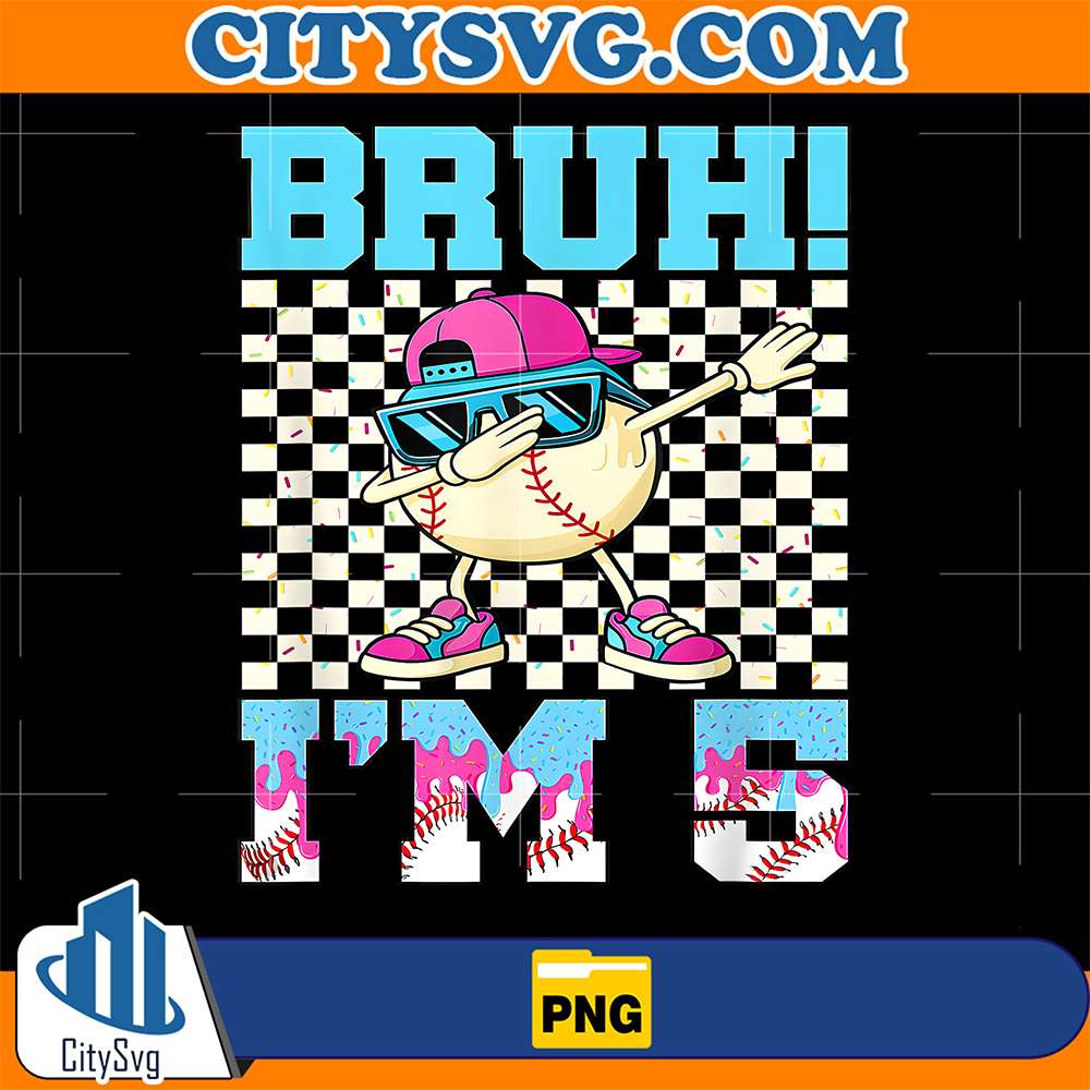 5th-Birthday-Dabbing-Baseball-Boys-Bruh-I-m-5-Year-Old-Png