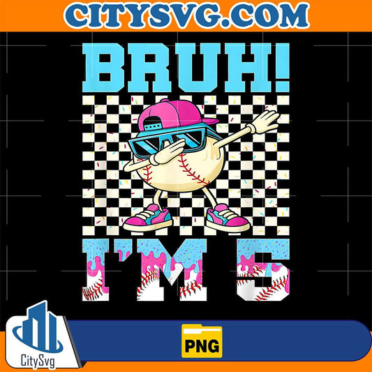 5th-Birthday-Dabbing-Baseball-Boys-Bruh-I-m-5-Year-Old-Png