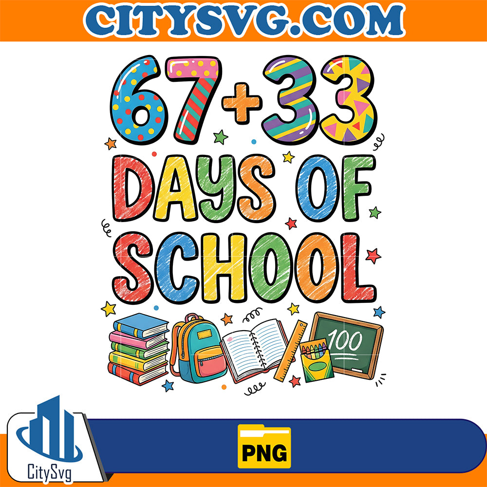 67-33-Days-Of-school-Png