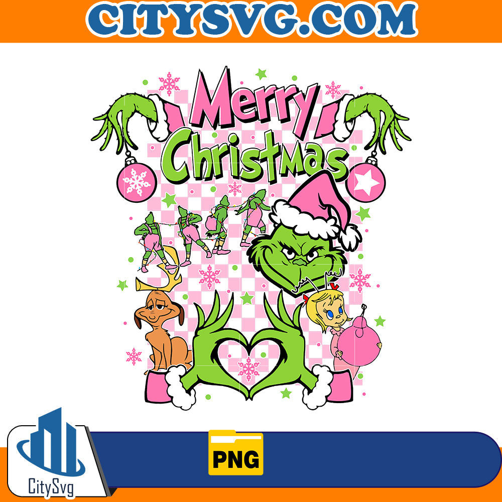 Pink Merry Christmas Png CitySvg
