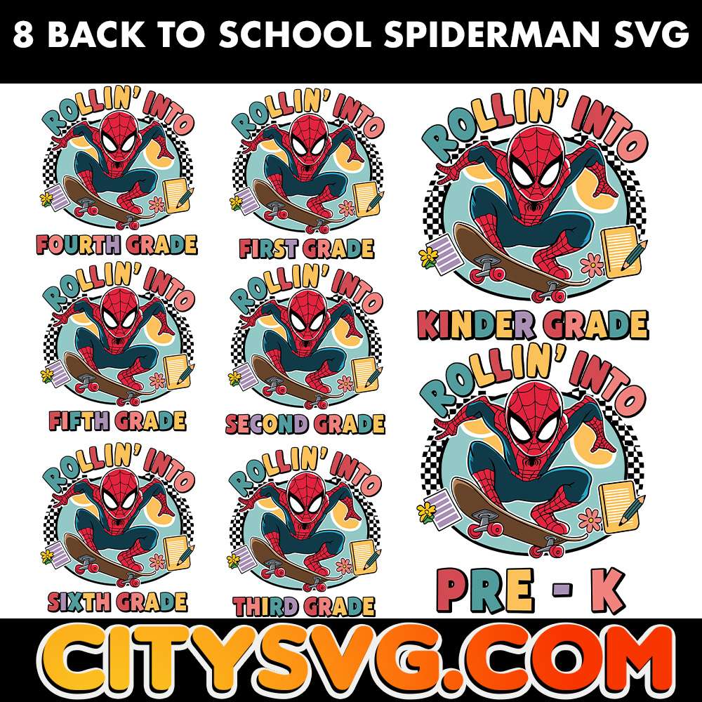 8-File-Spiderman-Back-To-School-Svg-Bundle-Swinging-Into-School-Svg-Superhero-School-Svg-Kids-School-Svg-Preschool-To-Grade-Digital-Design-Svg