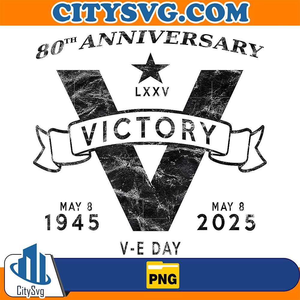 80th-Anniversary-LXXV-Victory-1945-2025-V-E-Day-Png