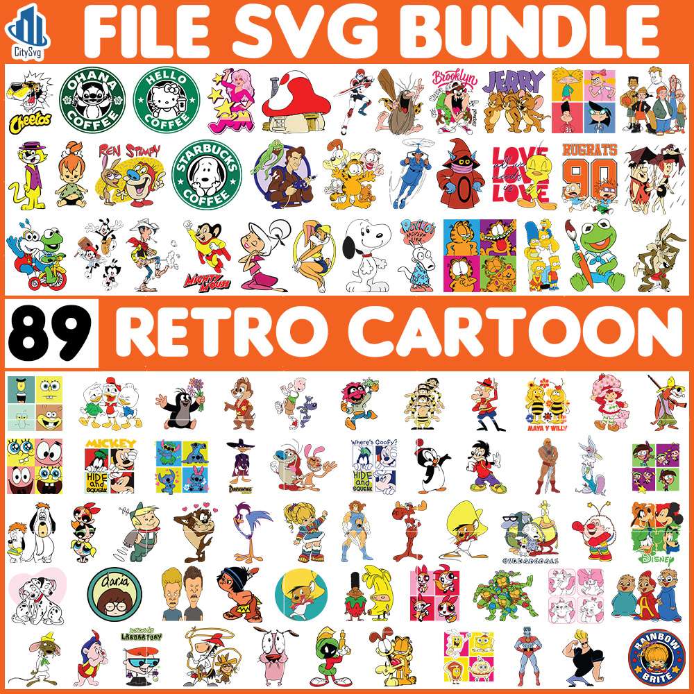 89-File-Retro-Cartoon-Bundle-Svg