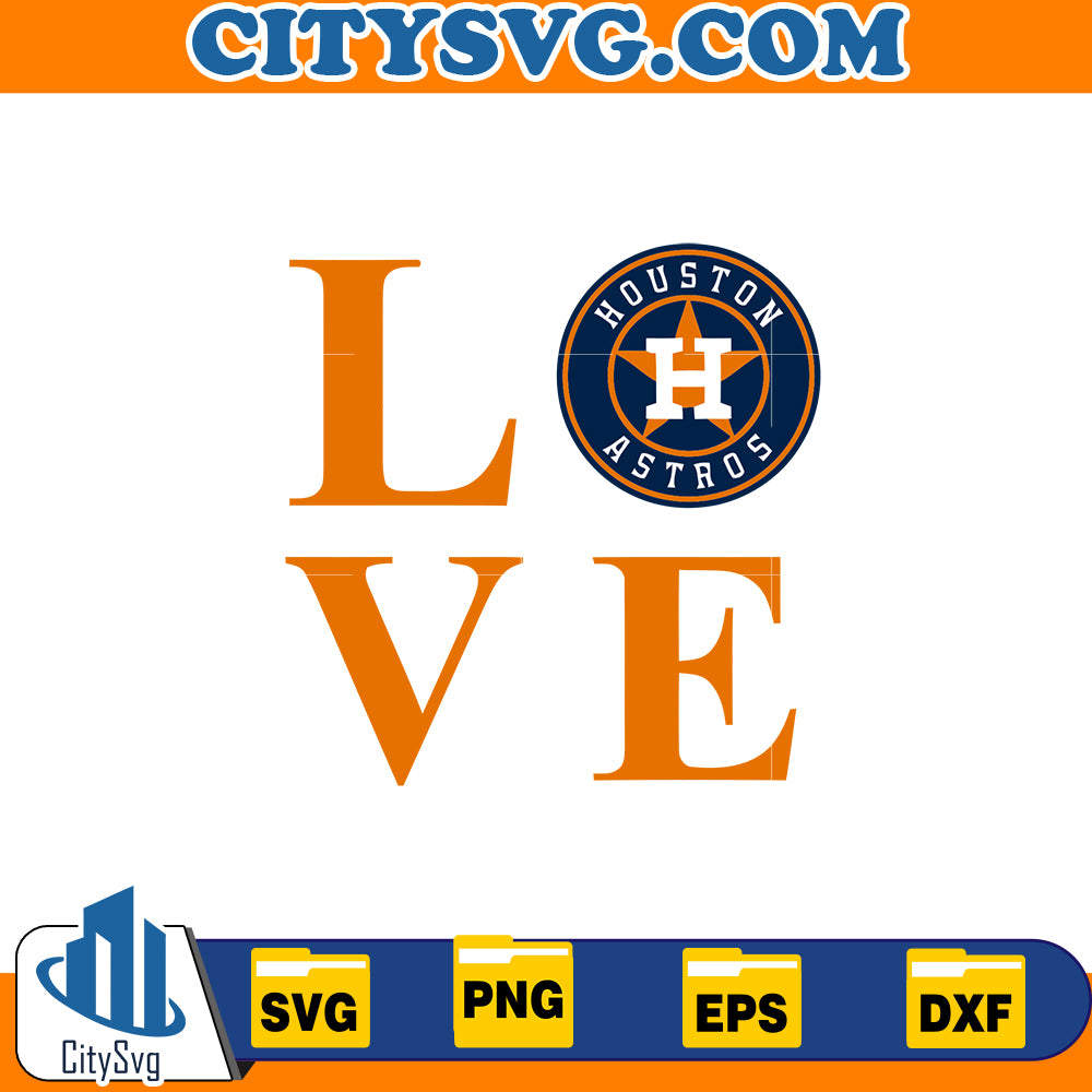 Love Houston astros svg, Baseball Svg