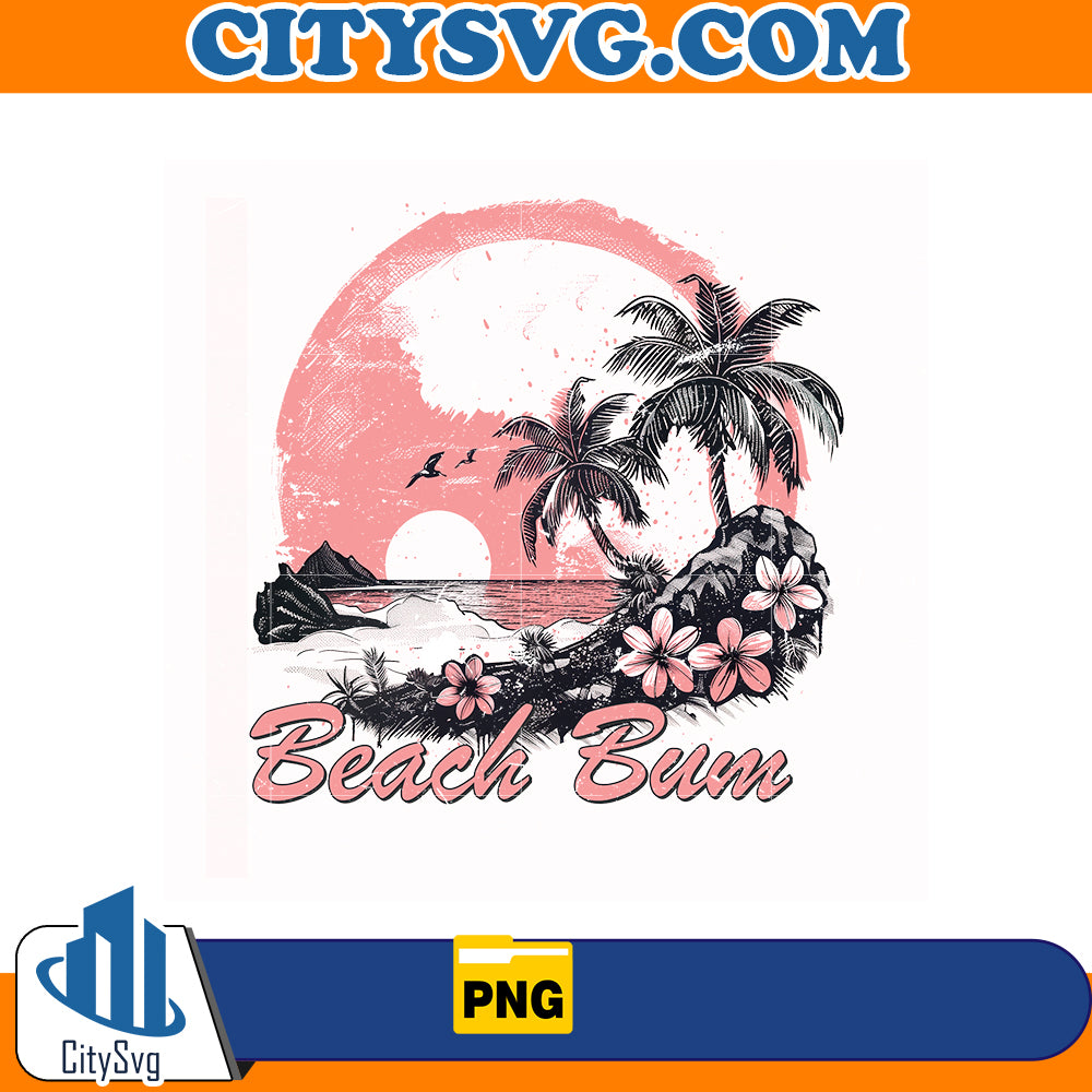 Beach bum png, Instant Download