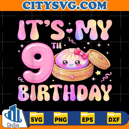 9th-Birthday-Girl-Rainbow-Dumpling-Svg
