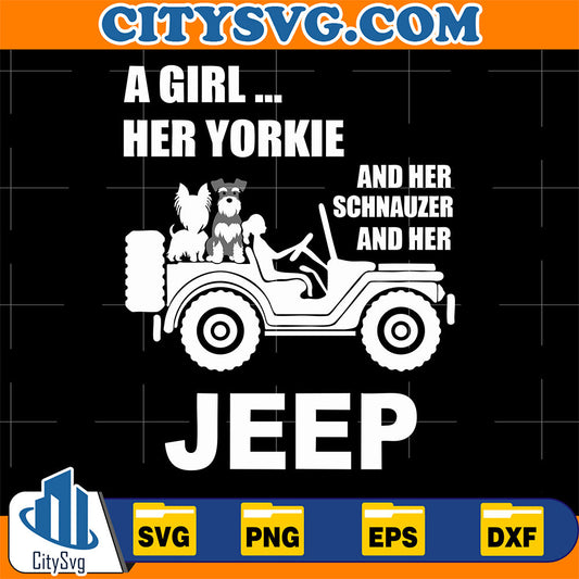 A-Girl-Her-Yorkie-And-Her-Jeep-Svg
