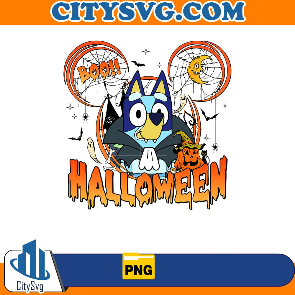 Bluey Dracula Halloween Png