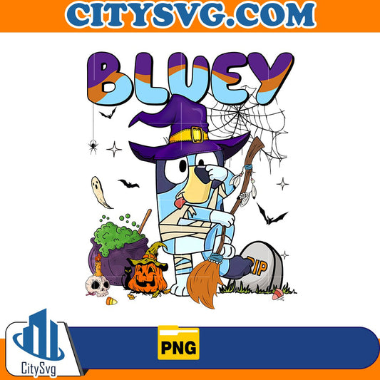 Witch Bluey Halloween Png