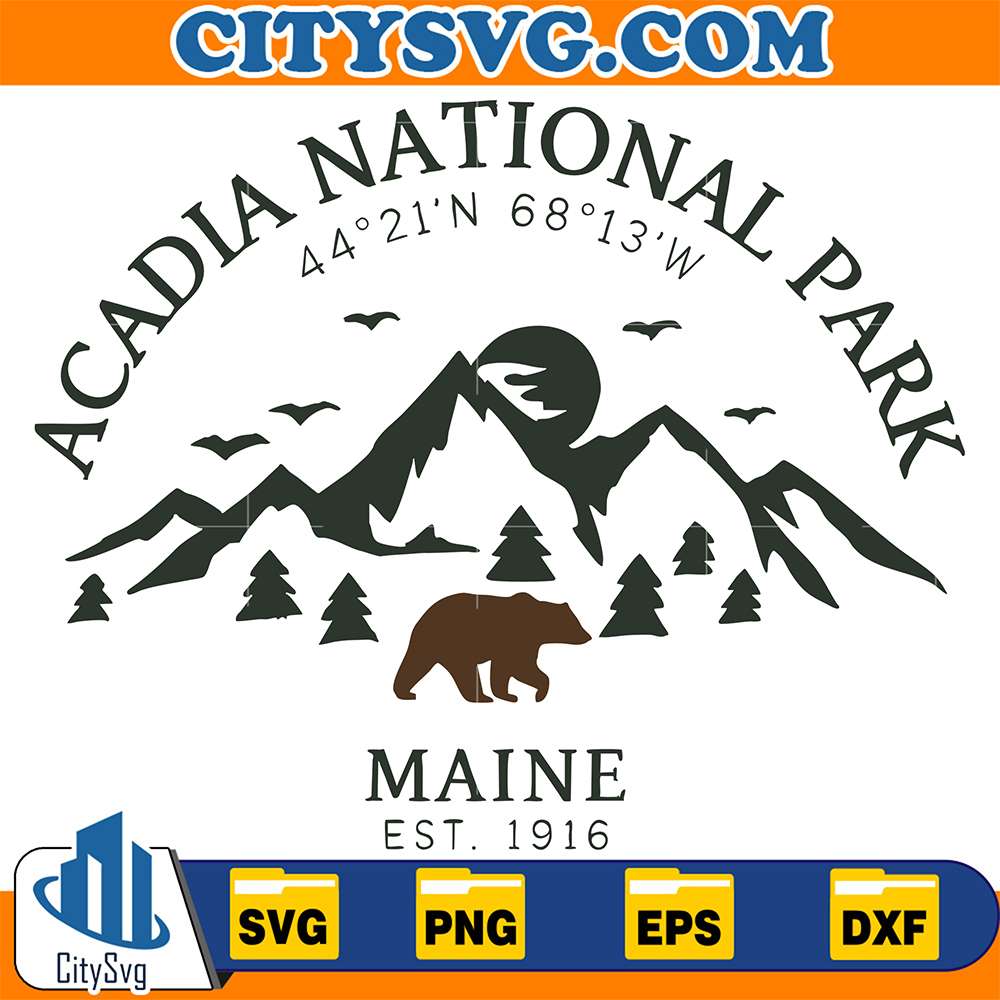 Acadia-National-Park-Maine-Svg