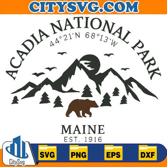 Acadia-National-Park-Maine-Svg