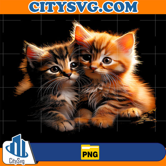 Adorable-Cute-Twin-Kittens-Valentine-s-Day-Cats-In-Love-Png