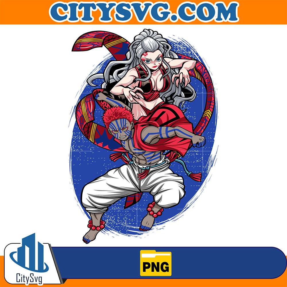 Akaza-And-Daki-Upper-Moon-Duo-Demon-Slayer-Png