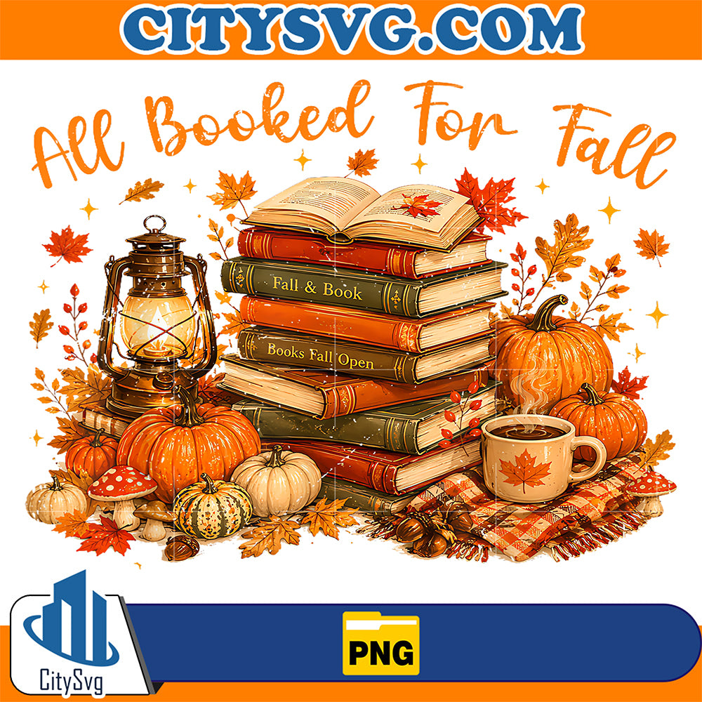 All-Booked-for-Fall-Books-Coffee-Cozy-Autumn-Reading-Png