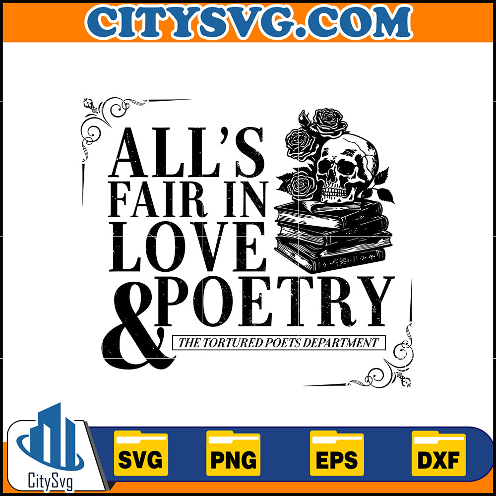 All's Fair In Love & Poetry The Tortured Poets Department Svg, Swiftie ...