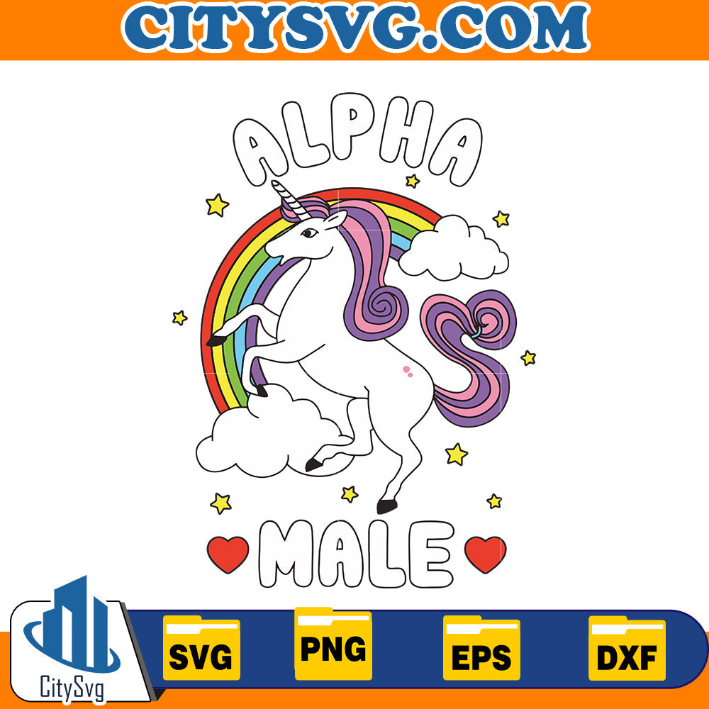 Alpha Male Funny Meme Unicorn Svg CitySvg