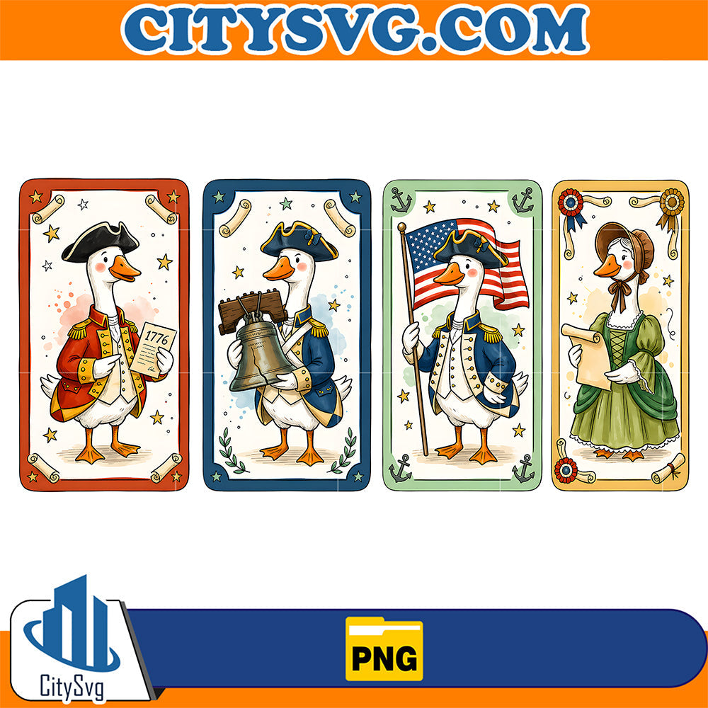 America-250-Years-Colonial-Goose-Founding-Fathers-Patriotic-Png