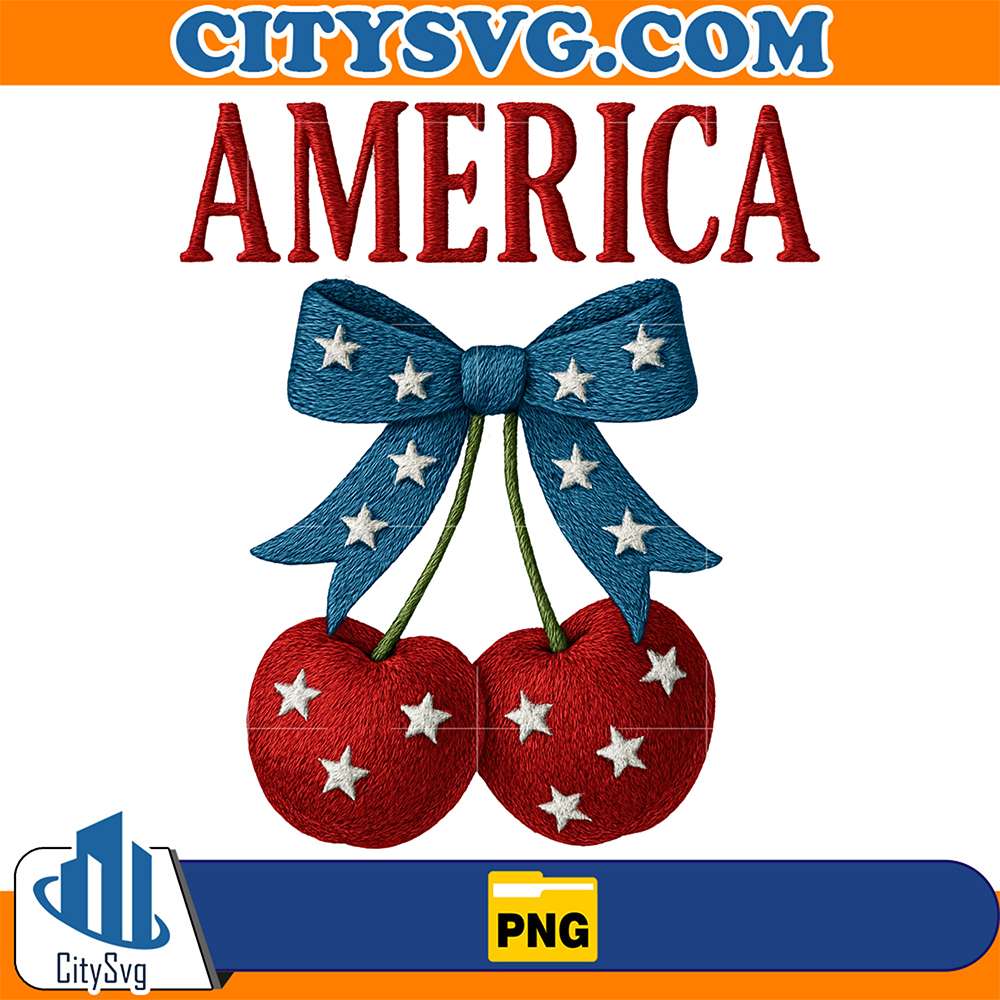 America-Cherries-4th-Of-July-Png