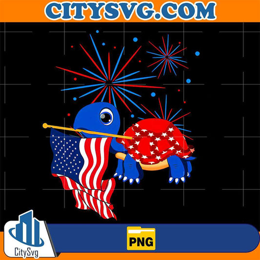 America-Flag-4th-Of-July-Turtle-Png