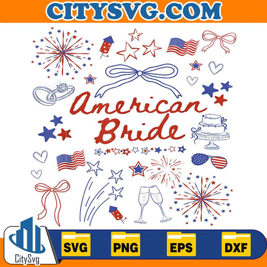 American-Bride-4th-Of-July-Wedding-Engagement-Svg