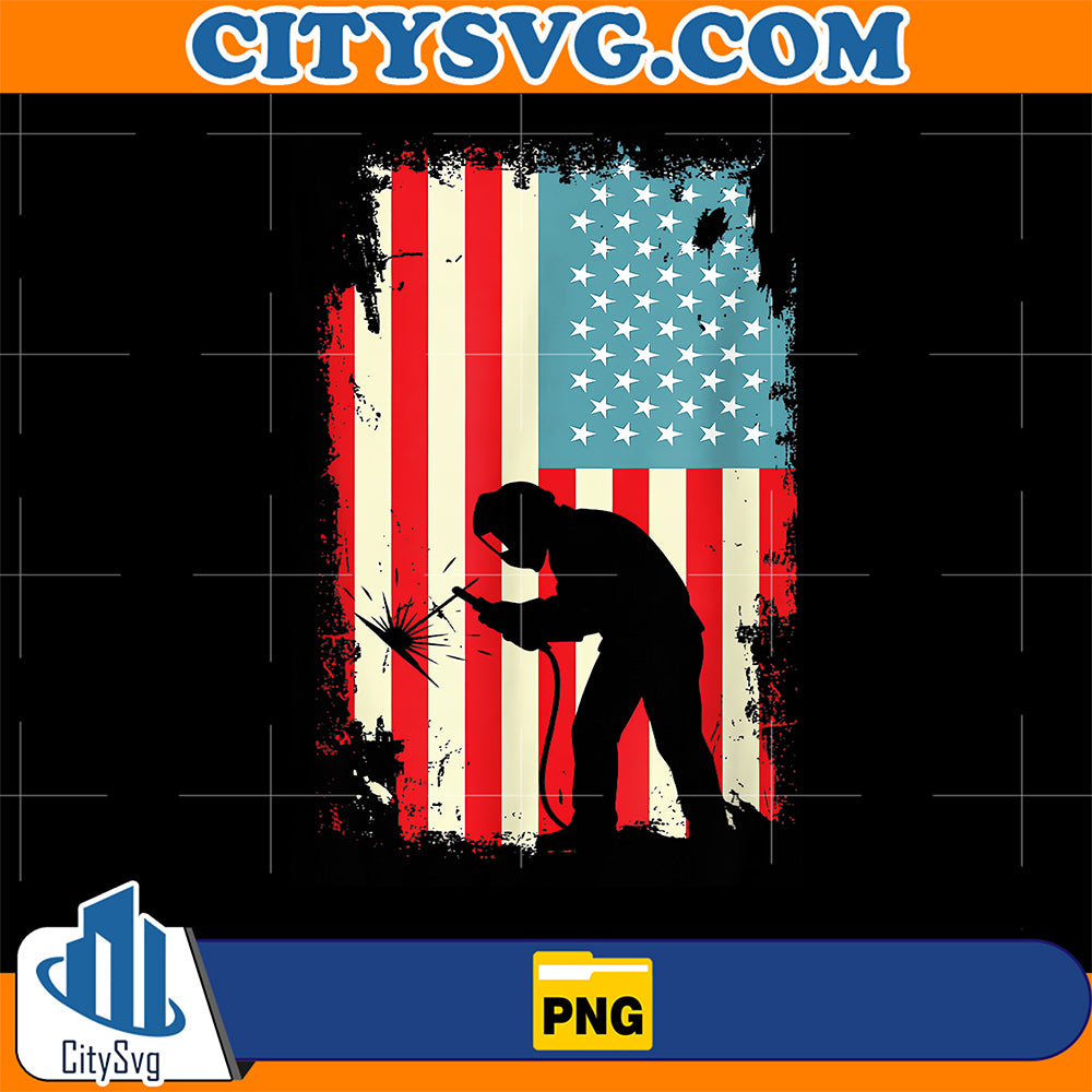 American-Flag-Welder-Metalworking-Fabrication-Ironworker-Png