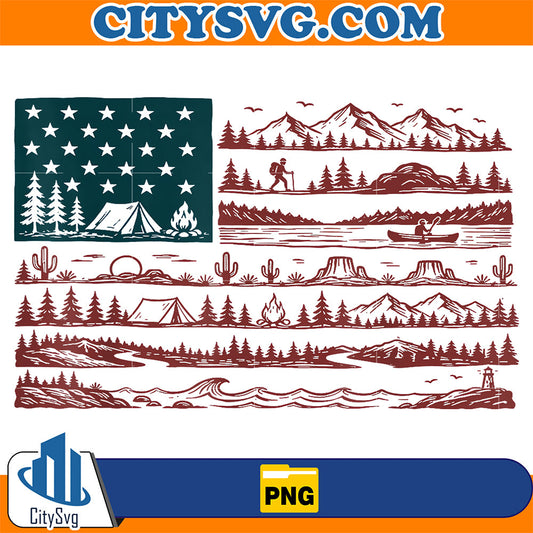 American-USA-Flag-Retro-National-Park-4th-of-July-Patriotic-Png