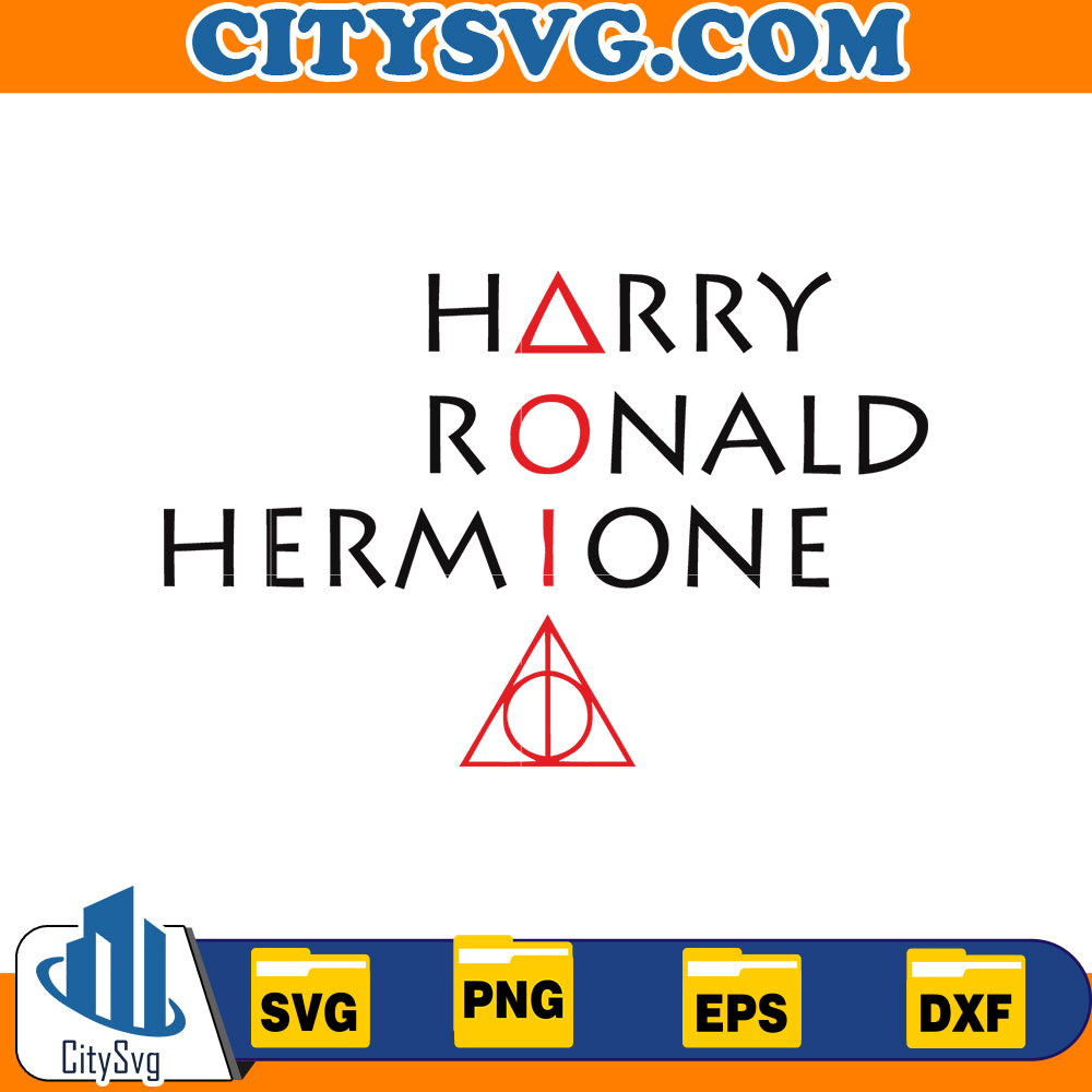 Harry Ronald Hermione Svg