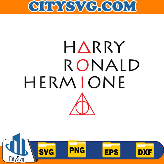 Harry Ronald Hermione Svg