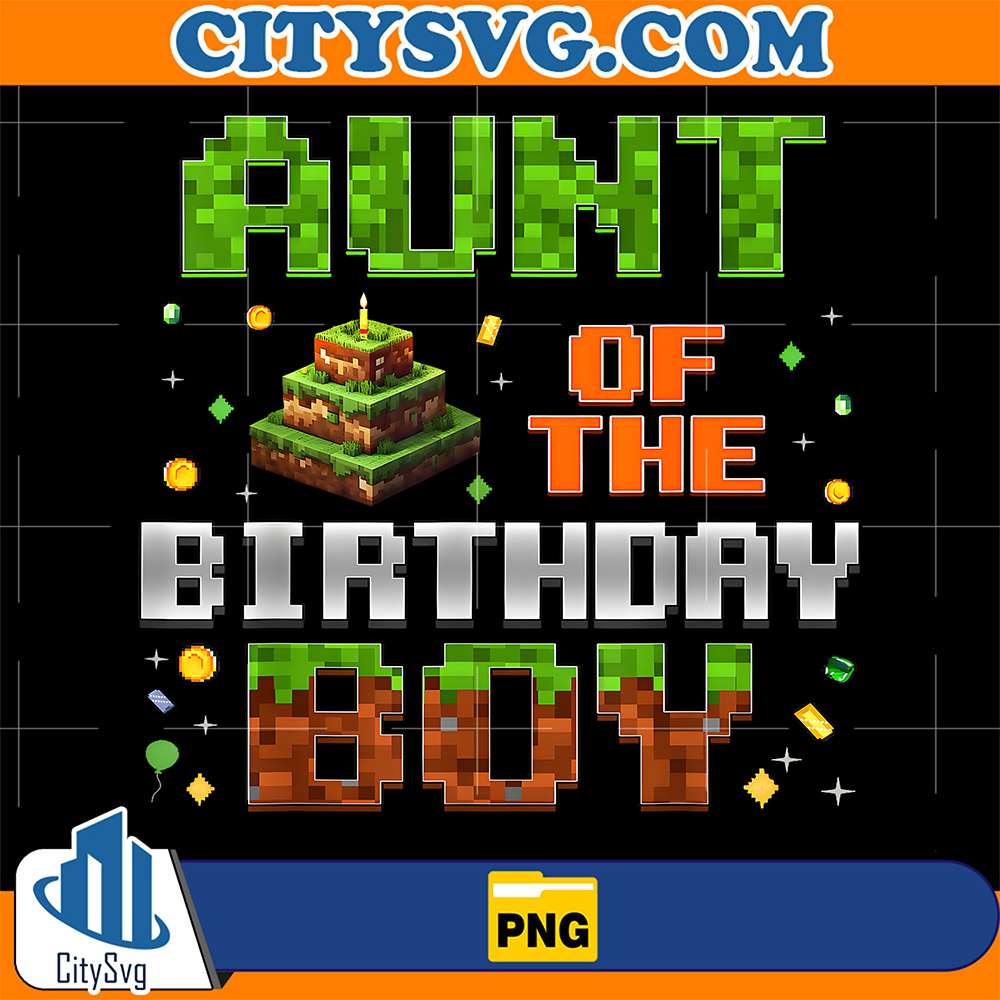 Aunt-of-The-Birthday-Boy-Family-Pixel-Birthday-Party-Png