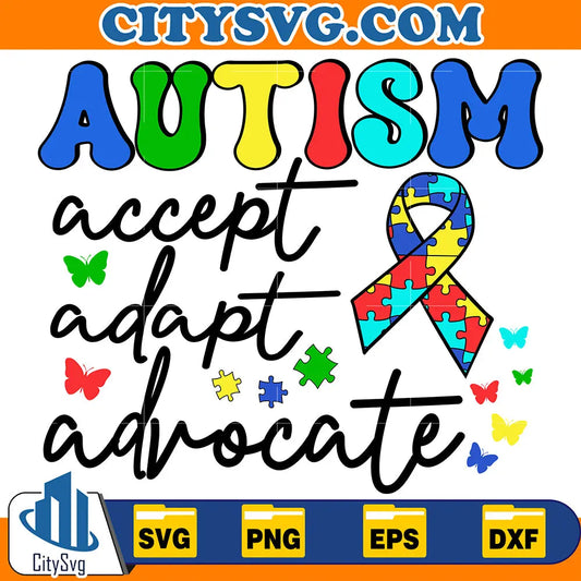 AutismAcceptAdaptAbvocateSvg