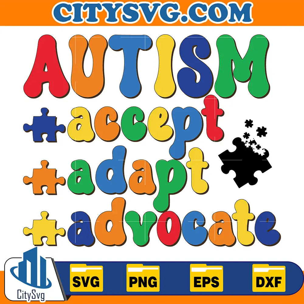 AutismAcceptAdaptAdvocateSvg