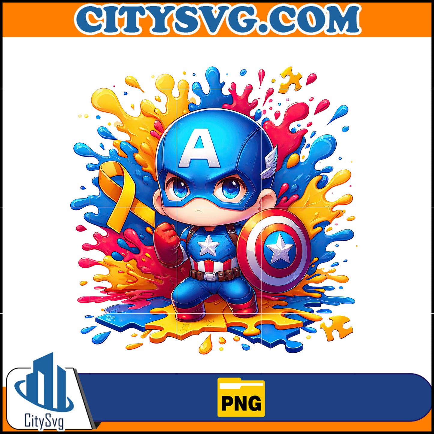 Autism Captain America Superhero Png