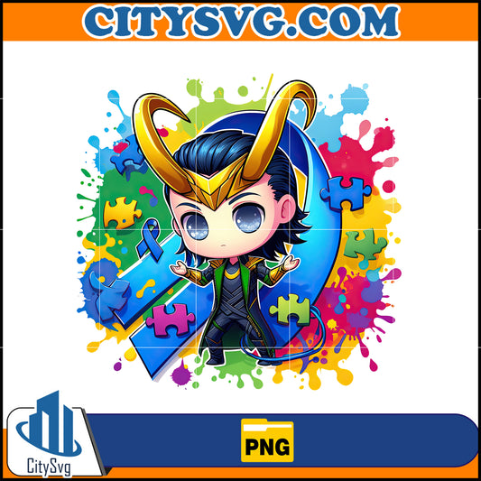 Autism Chibi Loki Superhero Png