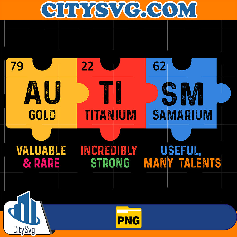 AutismElementsPeriodicTableAwarenessPng
