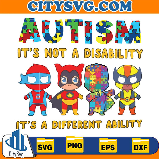 AutismIt_sNotADisbilityIt_saDifferentAbilitySvg