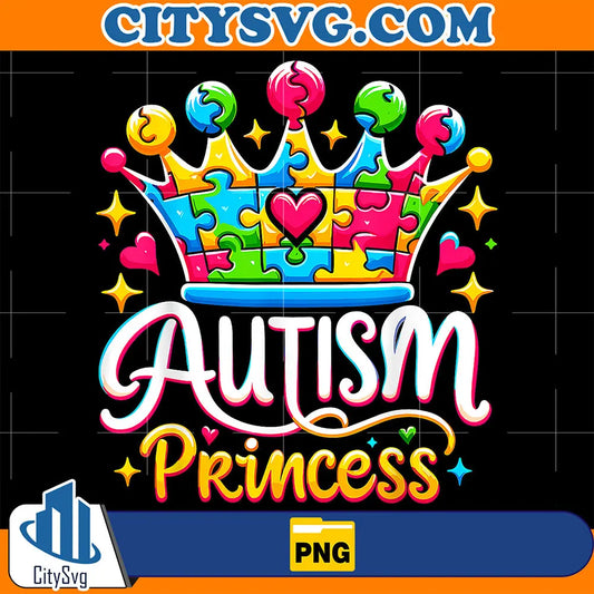 AutismPrincessAutismAwarenessQueenGirlPng