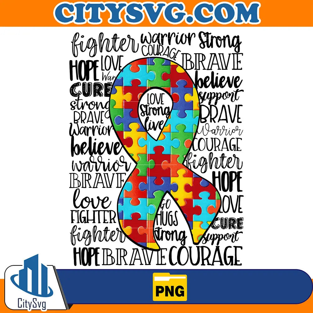 AutismPuzzleRibbonPng