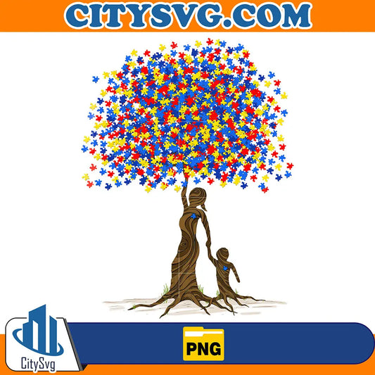 AutismTreeWithPuzzlePng