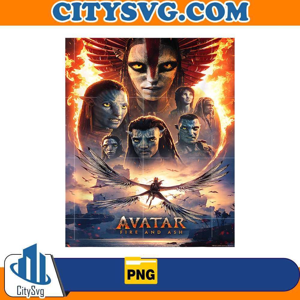 Avatar-Fire-And-Ash-Official-Movie-Theatrical-Poster-Png