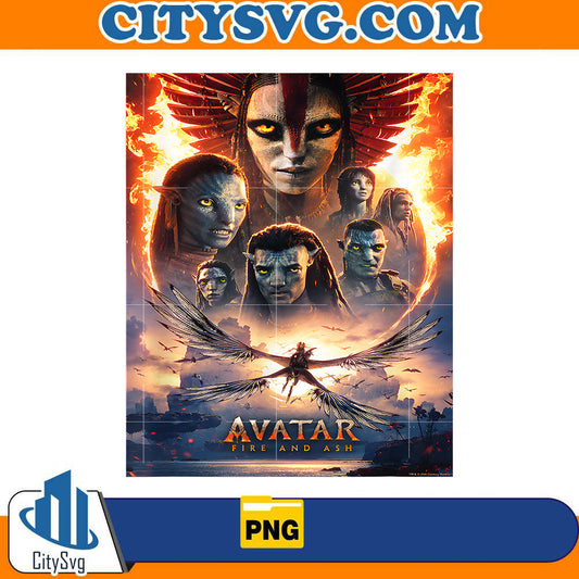 Avatar-Fire-And-Ash-Official-Movie-Theatrical-Poster-Png