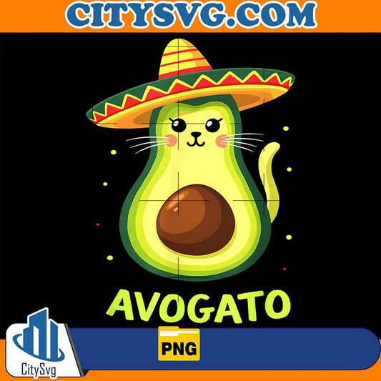 Avogato-Mexican-Cat-Avocado-With-Sombrero-Cinco-De-Mayo-Png
