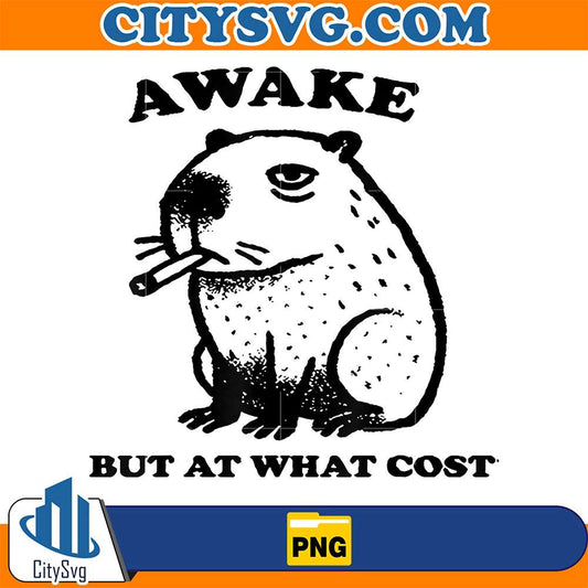 Awake-But-at-What-Cost-Smoking-Capybara-Png
