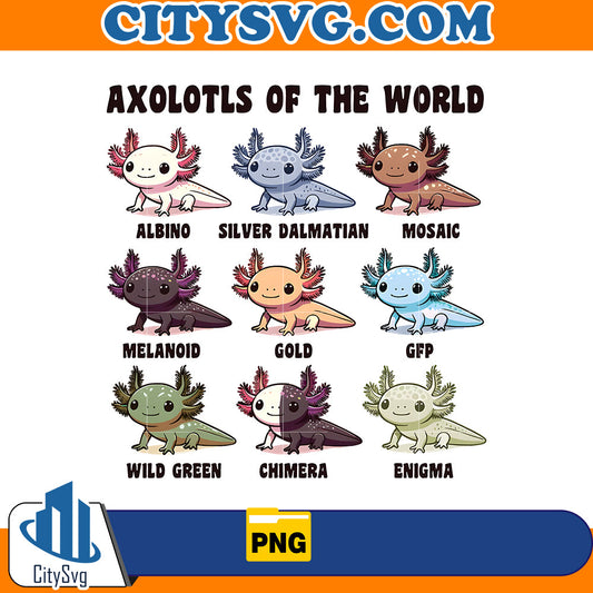 Axolotls of the world Png CitySvg