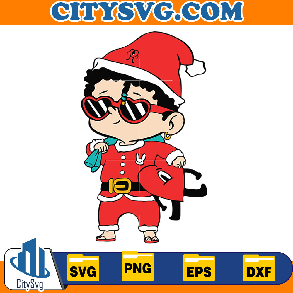 Bad Bunny Christmas Svg