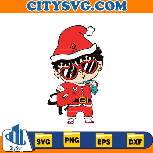 Bad Bunny Santa Svg